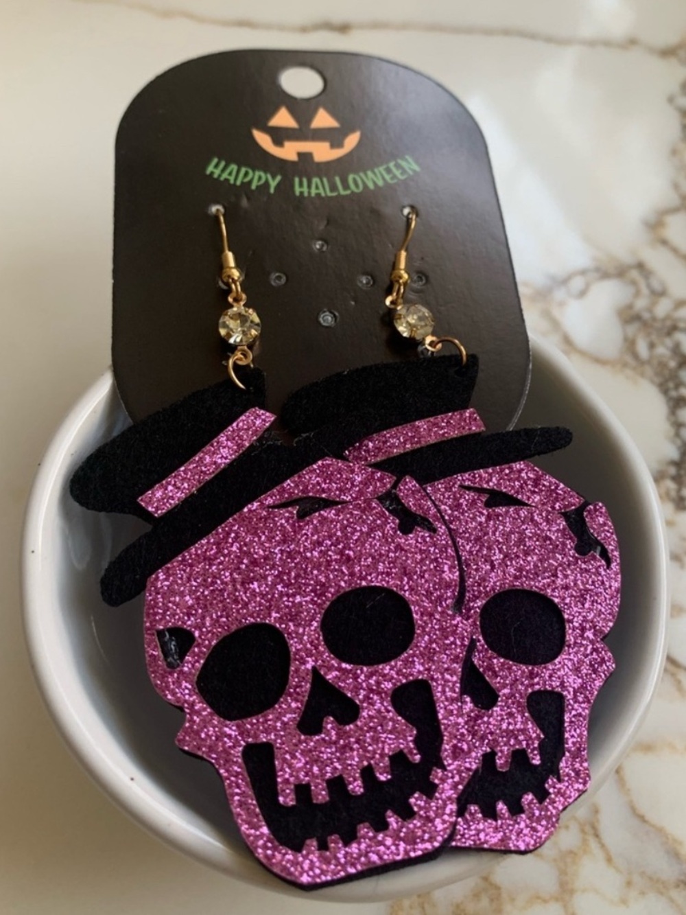 Halloween Lightweight Felt Earrings Dia de Muertos Costume Jewelry